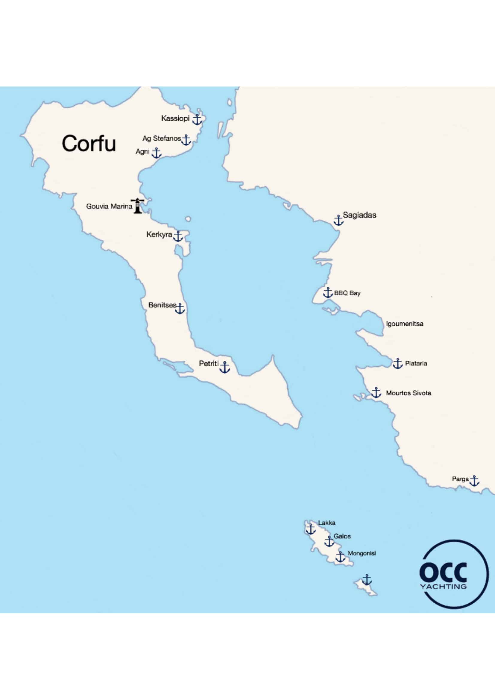 Vaargebied Corfu